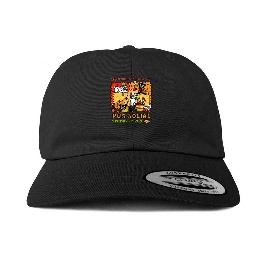 2026&nbsp;GMPR Pug Social Hats, a Black Printed Classic Baseball Cap