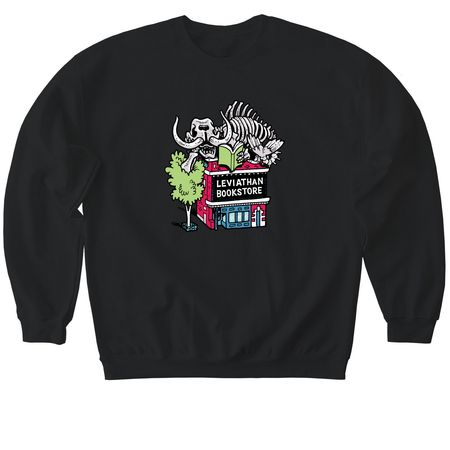 Leviathan Bookstore, a Black Softstyle Crewneck Sweatshirt
