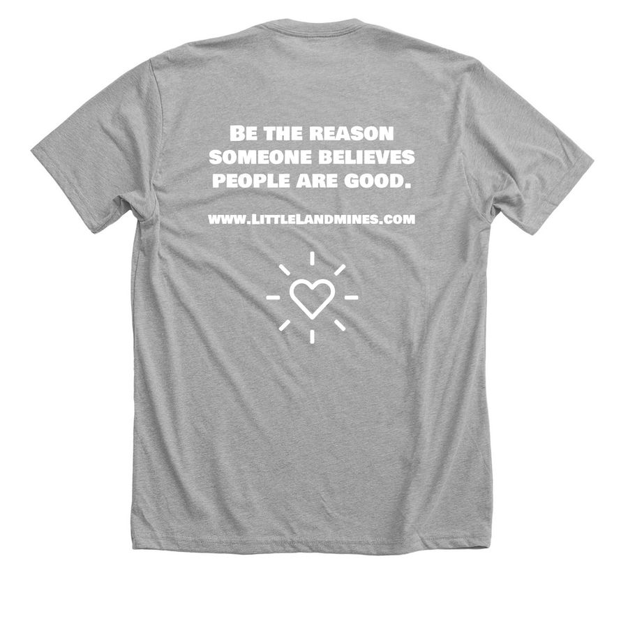 Little Landmines Foundation Shirt Fundraiser, a Athletic Heather Premium Unisex Tee (back-view)