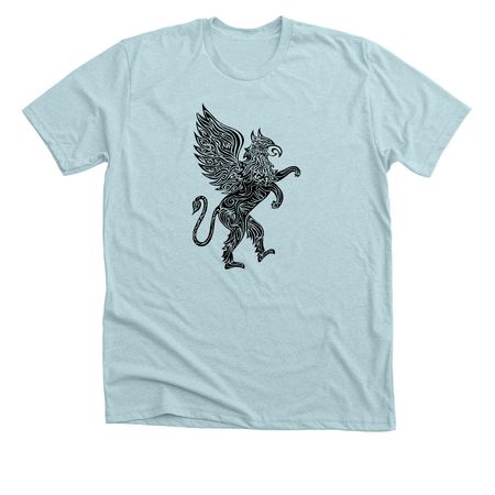 Swirl Griffin, a Heather Ice Blue Premium Unisex Tee
