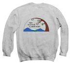 NRV Logo on The Back, a Sport Grey Crewneck Sweatshirt (back-view)