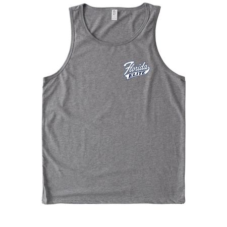 Florida Elite - Safe, a Aluminum Grey Allmade Eco Triblend Tank (back-view)
