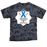?The Poppy? - Fight For James Shirt ?, a Black Youth Crystal Tie Dye Tee (back-view)