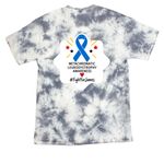 ?The Poppy? - Fight For James Shirt ?, a Grey Crystal Tie Dye Tee (back-view)