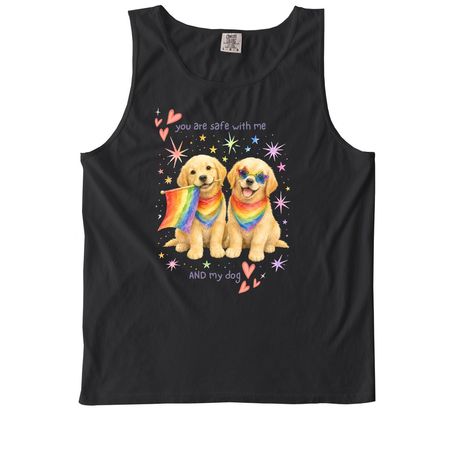 You are safe, a Black Comfort Colors Tank Top