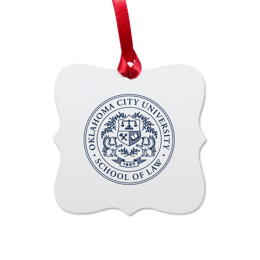 Classic OCU Law Christmas Ornament&nbsp;, a White Aluminum Square Ornament
