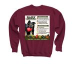 Bark & Branch Orchard, a Maroon Youth Crewneck Sweatshirt (back-view)