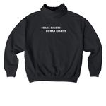BKMN: Trans Rights Are Human Rights, a Black Stanley/Stella Cooper Dry Pullover Hoodie (back-view)