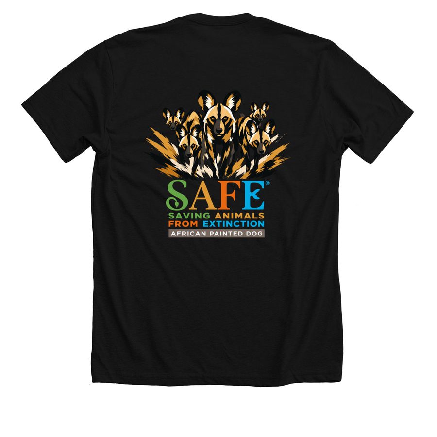 2026 APD SAFE Front and Back logo, a Solid Black Blend Premium Unisex Tee (back-view)