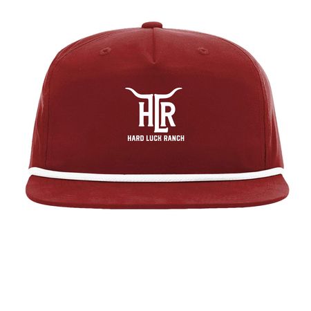 Hard Luck Ranch&nbsp;, a Cardinal/ White Printed Umpqua Snapback Cap
