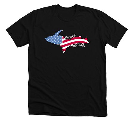 Munising 4th of July - Adult&nbsp;&nbsp;, a Solid Black Blend Premium Unisex Tee