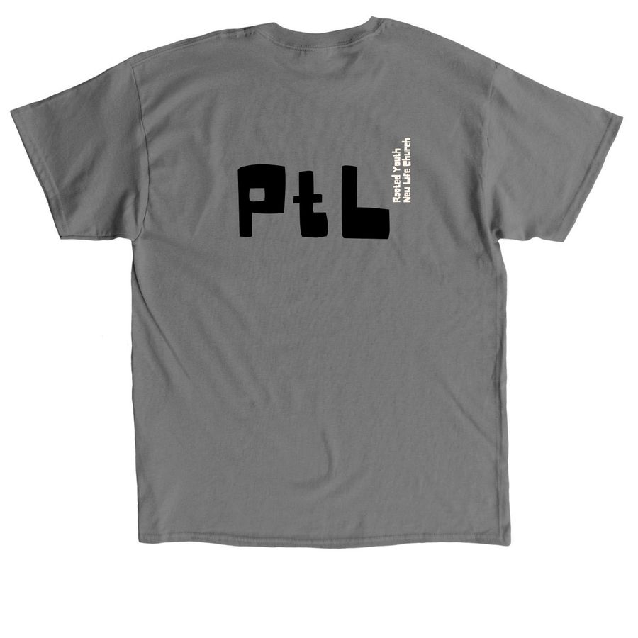 Praise the Lord, a Charcoal Classic Unisex Tee (back-view)