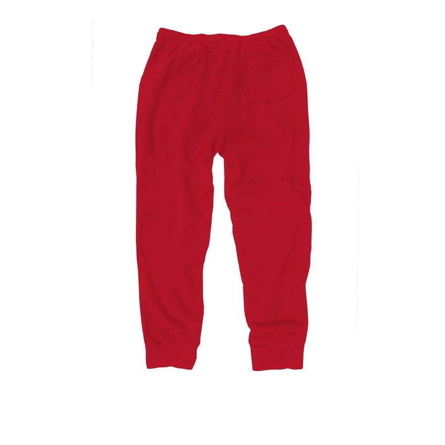 Alpha Sig Red Joggers, a Red Midweight Fleece Joggers (back-view)