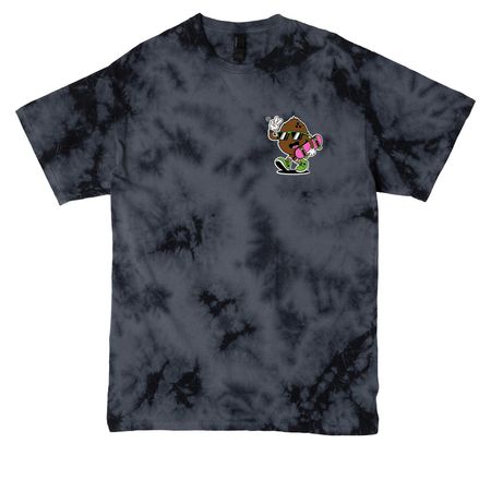 Coconuts & Bolts (Front and Back Design), a Black Crystal Tie Dye Tee