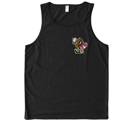 Coconuts & Bolts (Front and Back Design), a Deep Black Allmade Eco Triblend Tank
