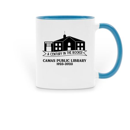 A Century in the Books!, a Light Blue Two-Tone Ceramic Mug