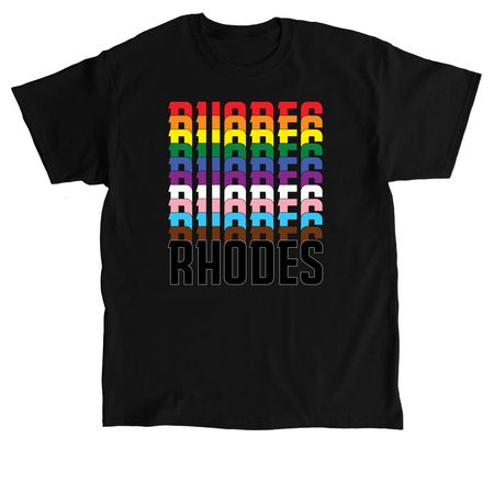 Rhodes Rhodes Rhodes, a Black Classic Unisex Tee