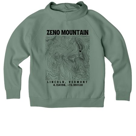 Topography Map Hoodie & T-Shirts, a Matcha Green Allmade Organic CVC Pullover Hoodie (back-view)