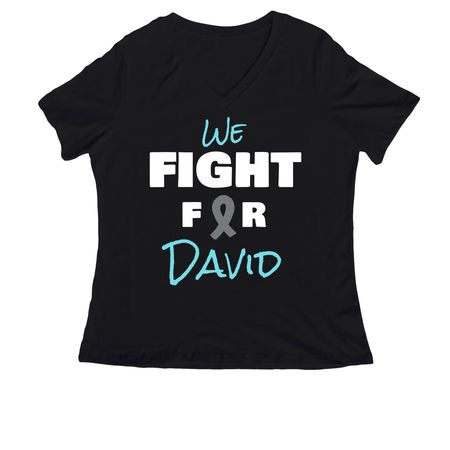 Help David Fight, a Black Women's Relaxed V-Neck Tee