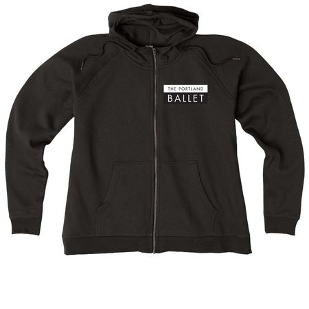 TPB Front Logo&nbsp;, a Deep Black Allmade Women?s Organic CVC Zip-Up Hoodie