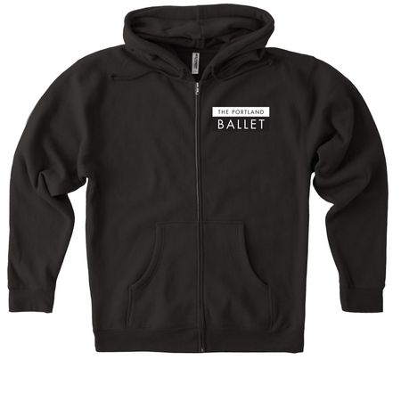 TPB Front Logo&nbsp;, a Black Heavyweight Zip Up Hoodie