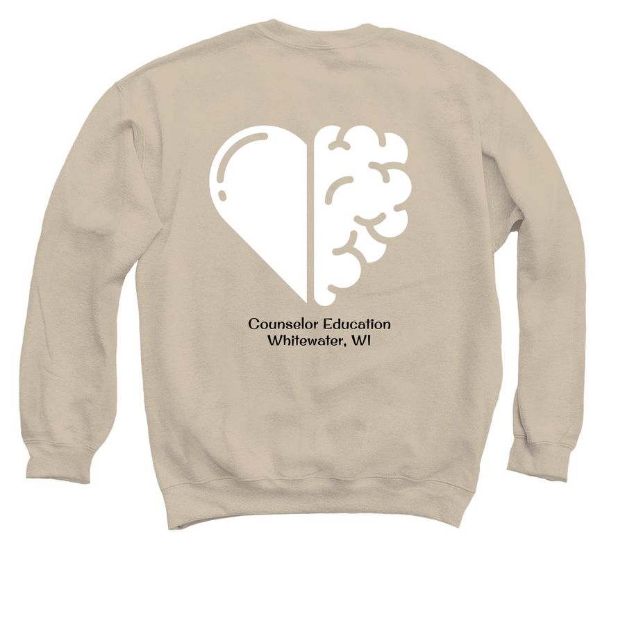 Put Our Minds To It, a Sand Crewneck Sweatshirt (back-view)