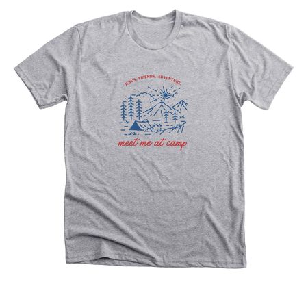 Meet me at camp, a Athletic Heather Premium Unisex Tee