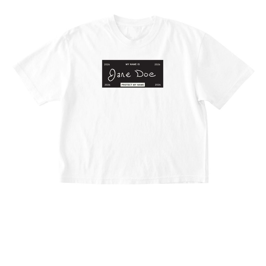 I am Jane Doe: Protect My Name (Black Label), a White Comfort Colors Boxy Tee