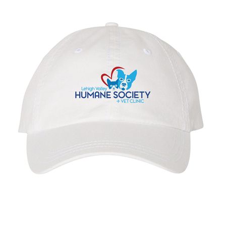 LVHS Logo Cap, a White Printed Pigment Dye Baseball Cap
