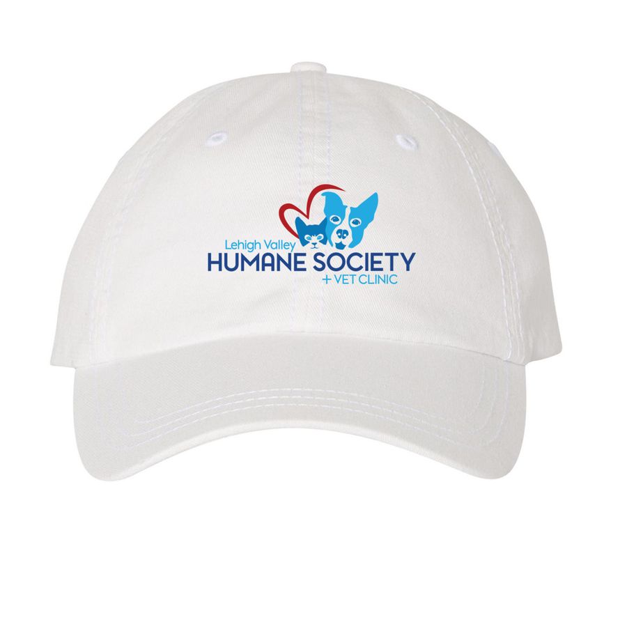 LVHS Logo Cap, a White Printed Pigment Dye Baseball Cap