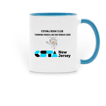 CSTA Book Club Mug, a Light Blue Two-Tone Ceramic Mug