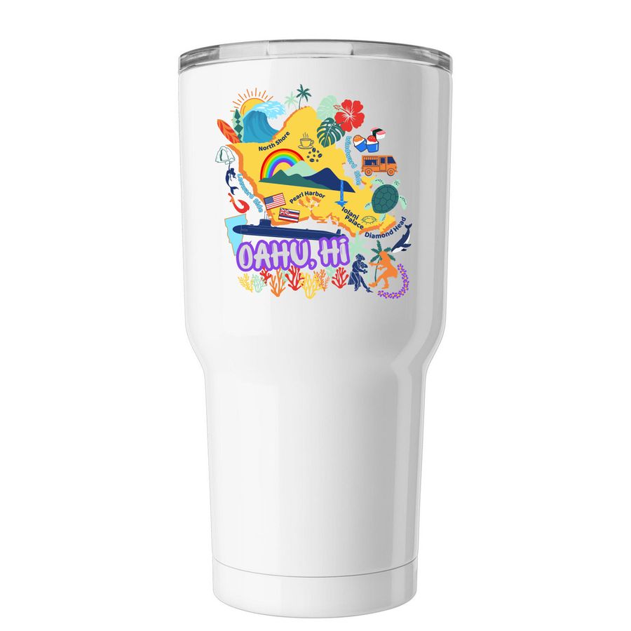 USS Vermont Aloha Tumbler, a White Insulated Tumbler
