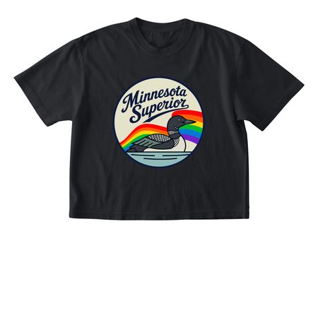 Minnesota Superior, a Black Comfort Colors Boxy Tee