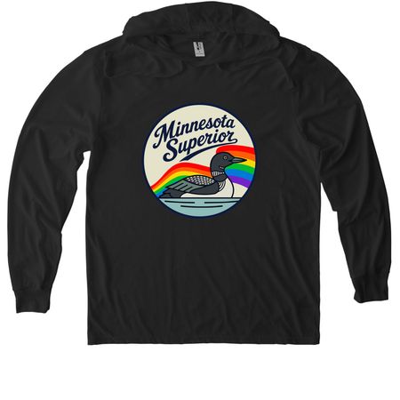 Minnesota Superior, a Space Black Allmade Eco Triblend Hoodie Tee