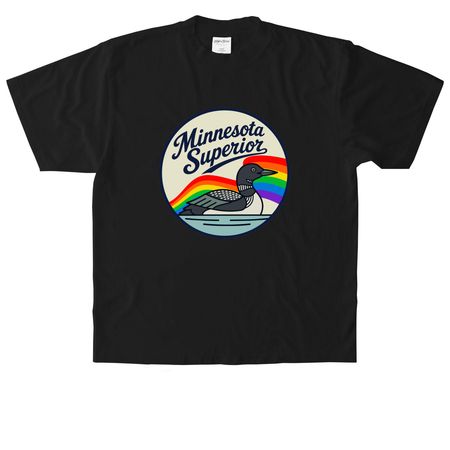 Minnesota Superior, a Black Heavyweight Garment Dye Tee
