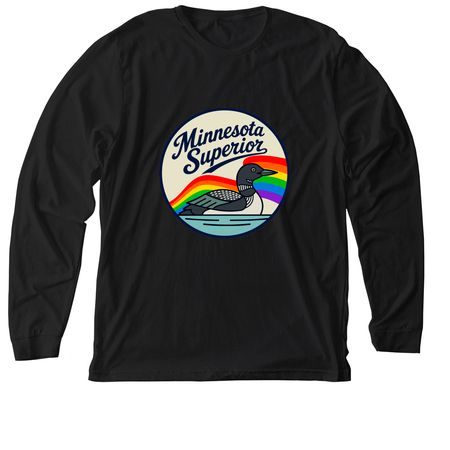 Minnesota Superior, a Solid Black Blend Premium Long Sleeve Tee