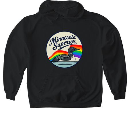 Minnesota Superior, a Black Gildan Softstyle Pullover Hoodie