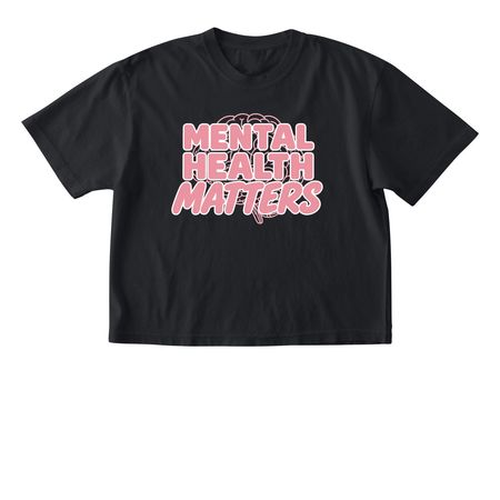 Mental Health Matters, a Black Comfort Colors Boxy Tee