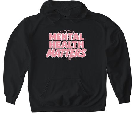Mental Health Matters, a Black Gildan Softstyle Pullover Hoodie
