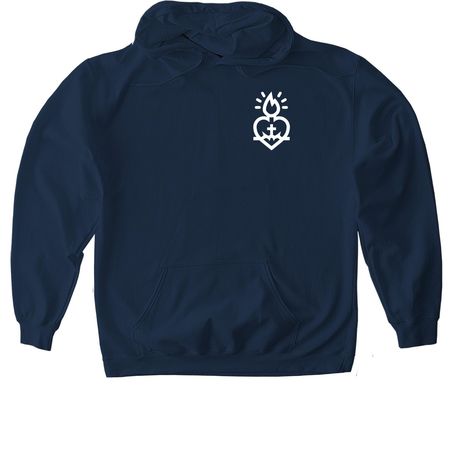 Her New Frontier Apparel, a Navy Gildan Softstyle Pullover Hoodie