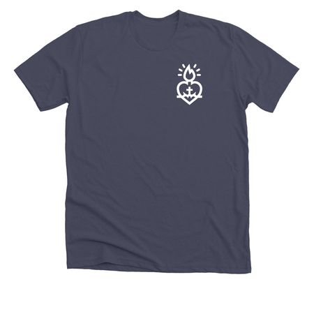 Her New Frontier Apparel, a Heather Midnight Navy Premium Unisex Tee