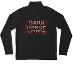 DARK HORSE REAPERS ACTIVE WEAR, a Black Unisex Performance Quarter Zip Pullover (back-view)