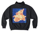 FOTR Watershed Map - White Logo, a Black Stanley/Stella Cooper Dry Pullover Hoodie (back-view)