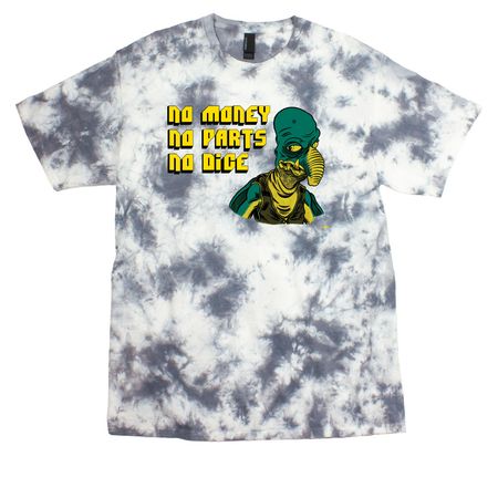 No Dice, a Grey Crystal Tie Dye Tee