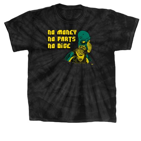 No Dice, a Black Classic Tie Dye Tee