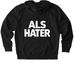 "ALS HATER" Zip-Up Hoodie, a Black Stanley/Stella Unisex Cultivator 2.0 Zip Up Pullover Hoodie (back-view)