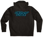 Charter athleisure, a Black Nike Women's Club Fleece Zip Up Hoodie (back-view)