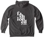 Fashioned by Faith Hoodie, a Pepper Comfort Colors Pullover Hoodie (back-view)
