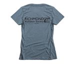RAS - small color logo, a Indigo Women's Slim Fit Tee (back-view)