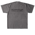 RAS - small color logo, a Cement Heavyweight Garment Dye Tee (back-view)